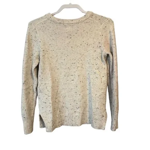 Old Navy Women's Ivory Funfetti Sweater Size S Long Sleeve Crew Neck - Picture 2 of 3